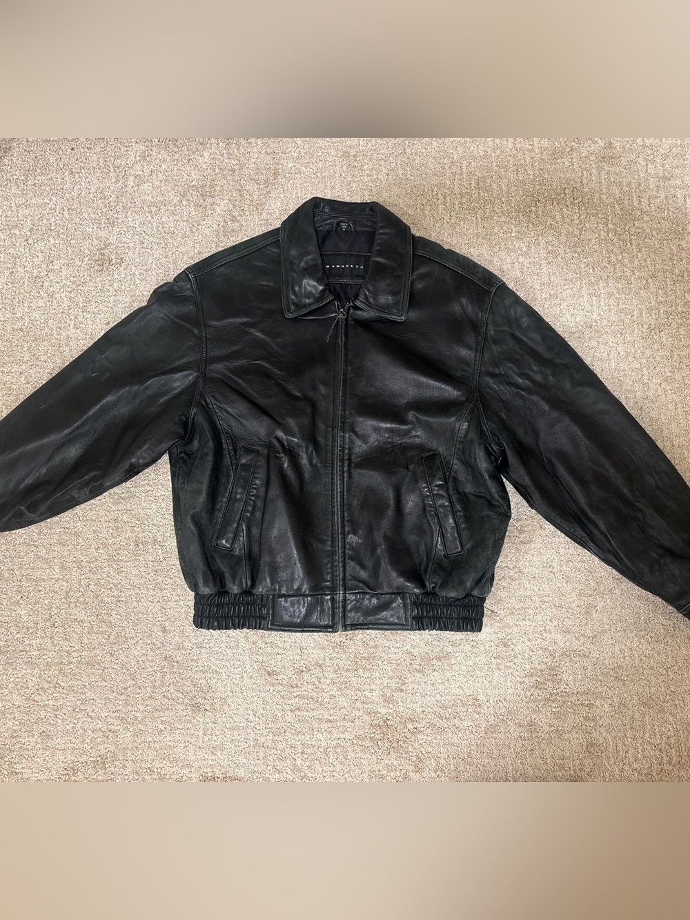 Vintage90s Baracuta Designer Real Leather Jacket